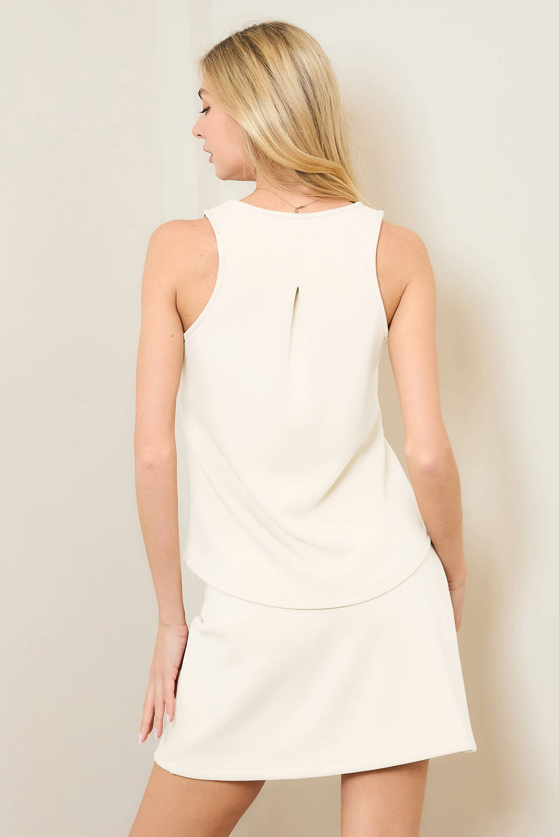 Amanda Buttery Pleat Back Tank