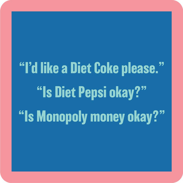 COASTER Diet Coke | Funny Party Gift | Home Bar Decor