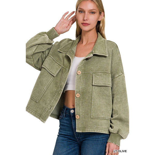 Amy Washed Jacket: Multiple Colors