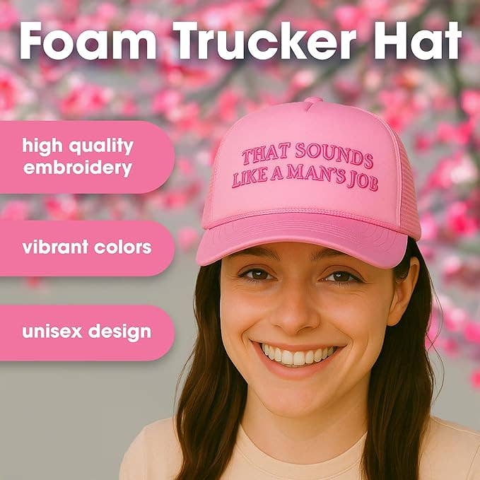 Foam Trucker - That Sounds Like a Man's Job - Light Pink