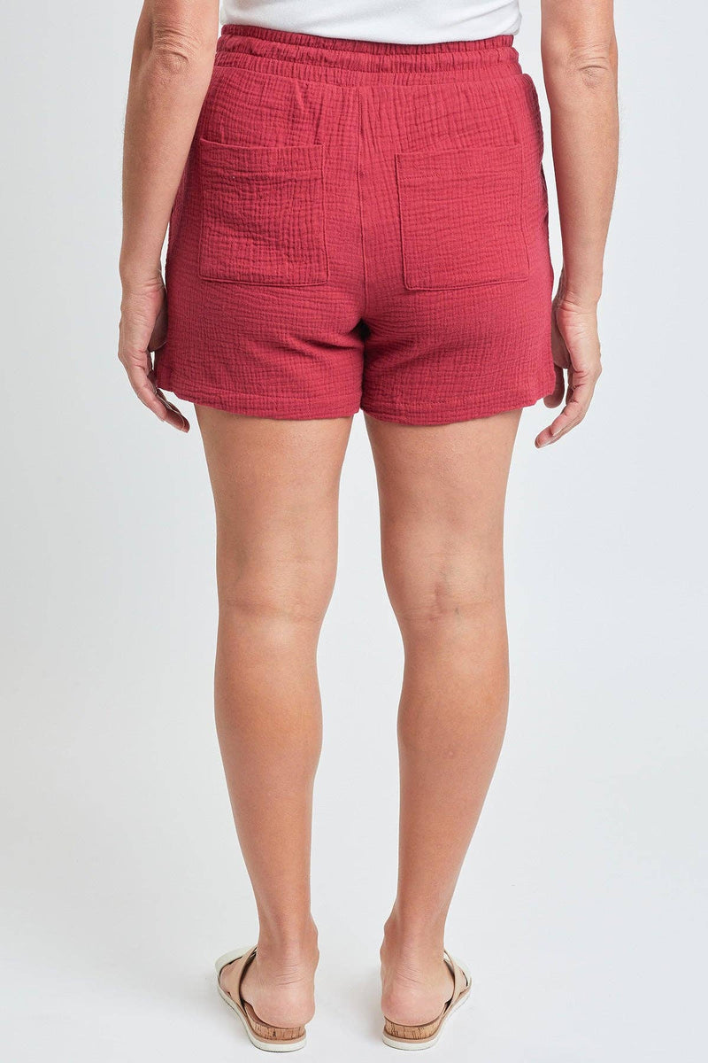 Missy Double Gauze Shorts With Porkchop Pockets
