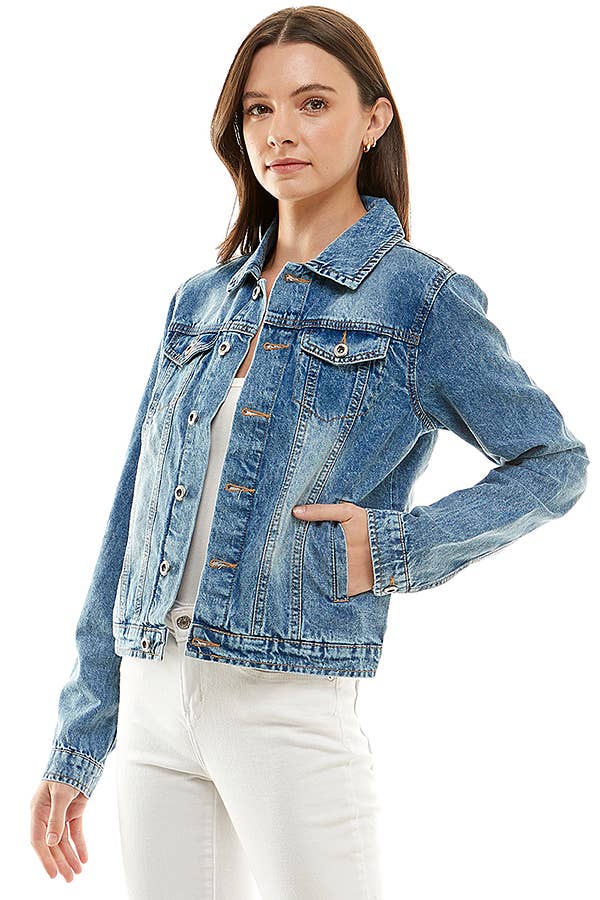 SHORT COTTON DENIM JACKET