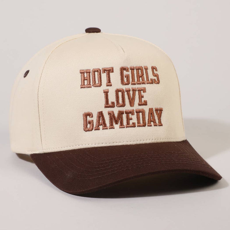 HOT GIRLS LOVE GAMEDAY Embroidery Trucker Hat