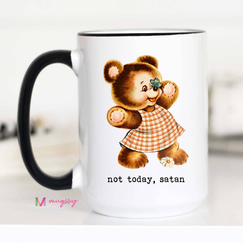 Not Today Satan Funny Coffee Mug: 11oz