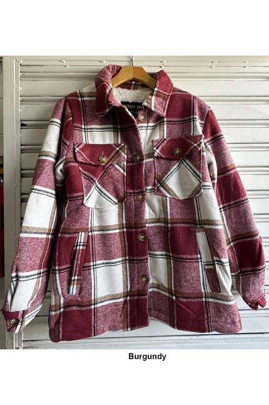 Monica Fur Lined Shacket with Pockets