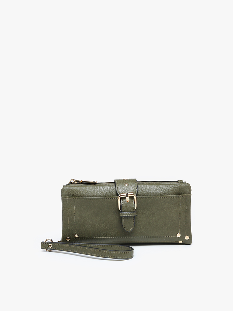 WL2230 Cadence Buckle Wallet/Clutch w/ Zip Top