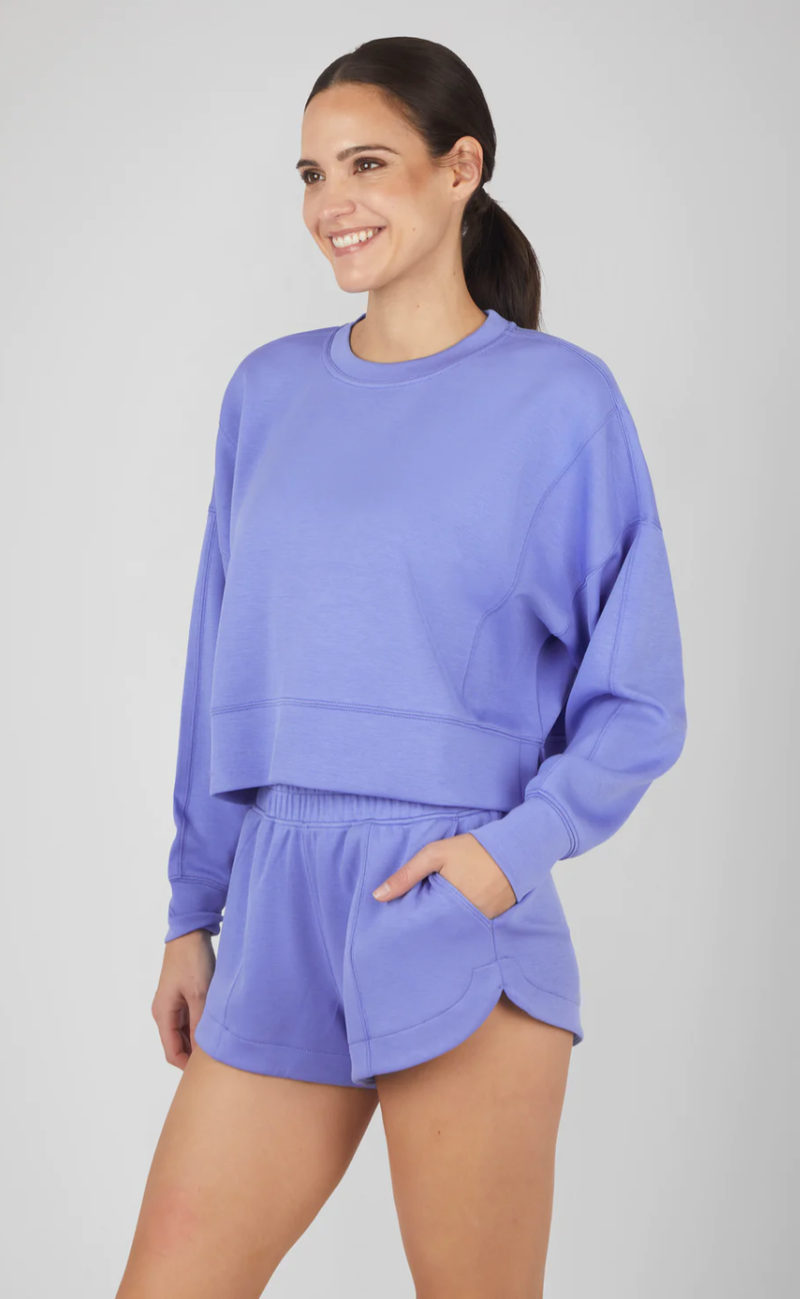 Scuba Modal Pullover Sweatshirt and Short Set