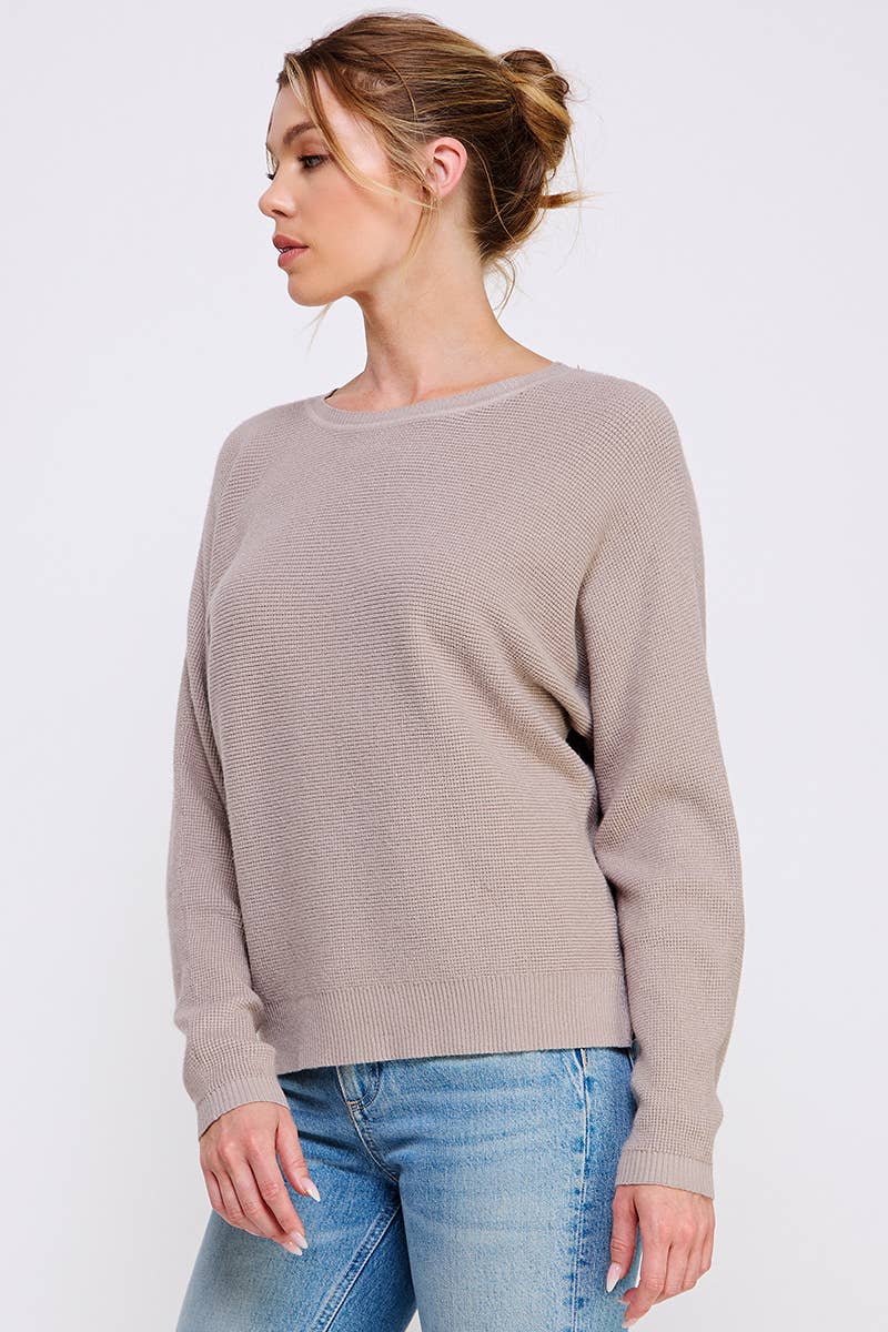 Soft Mini Waffle Texture Dolman