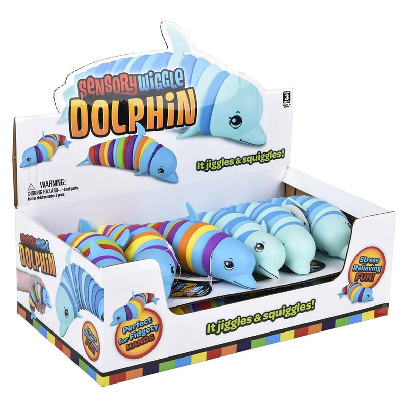 Rainbow Dolphin Wiggle Fidget Kids Toy- 7''