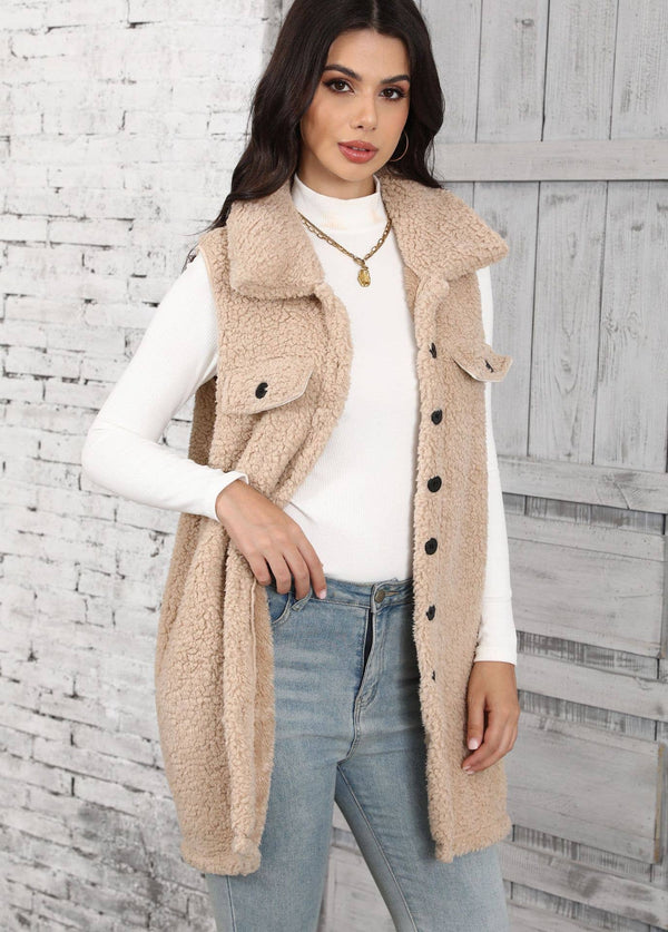 Angela Long Fleece Vest
