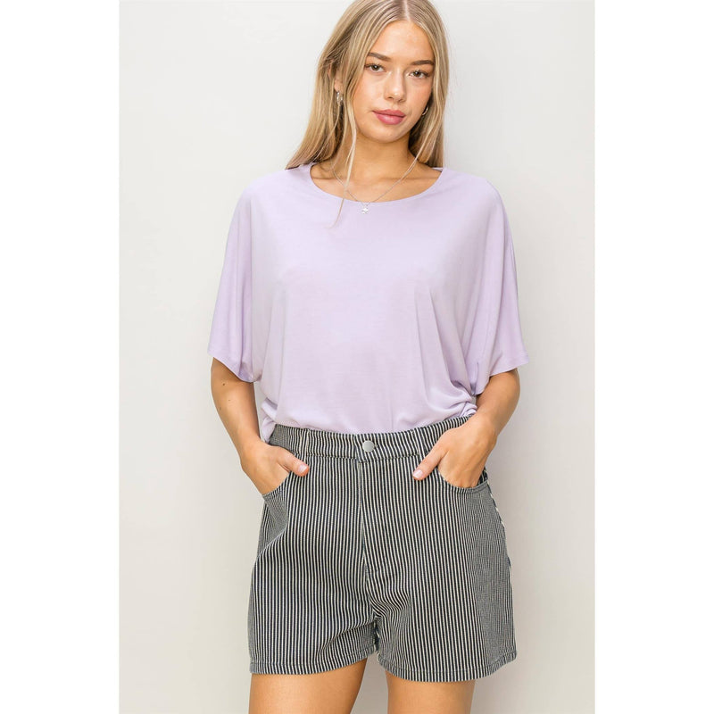 Elbow Length Dolman Sleeve Top