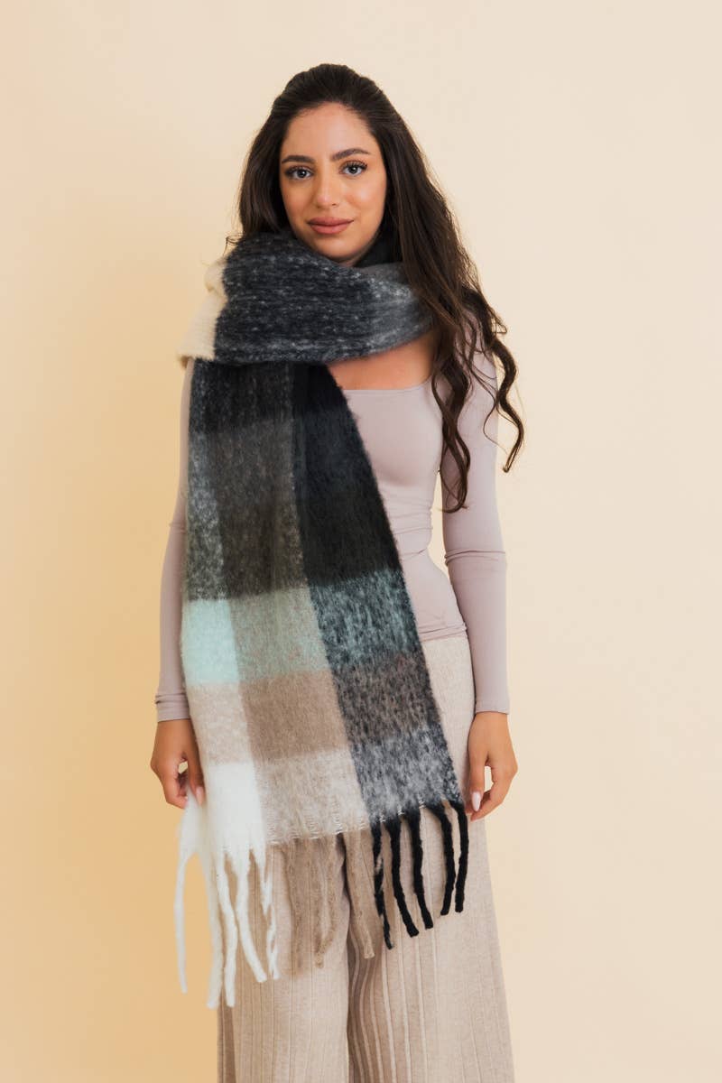 Cozy Breeze Oversized Fringe Scarf- Multiple