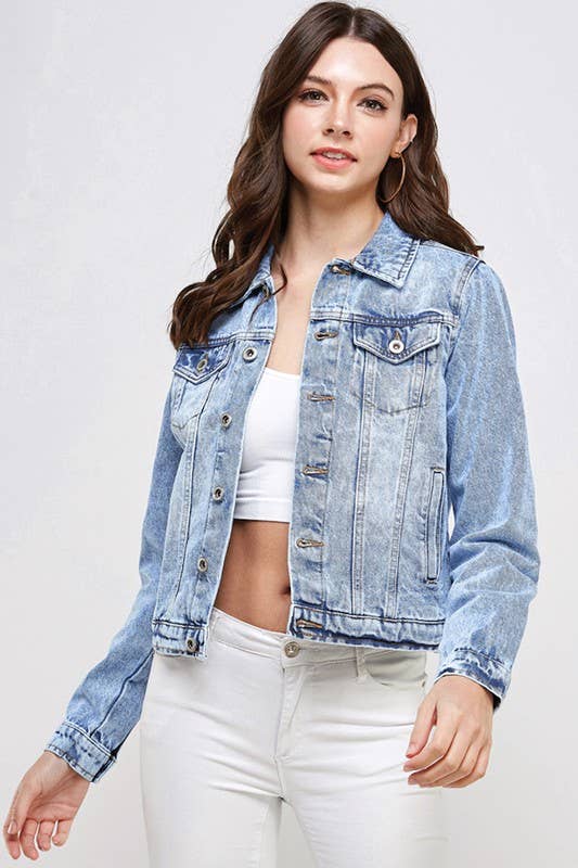 SHORT COTTON DENIM JACKET