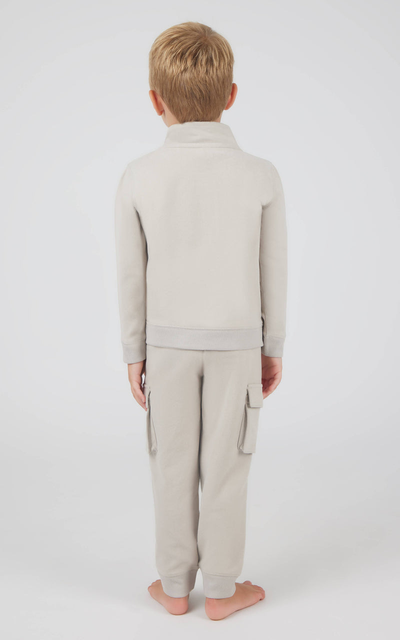 Toddler Boys Melange Fleece Half Zip and Jogger