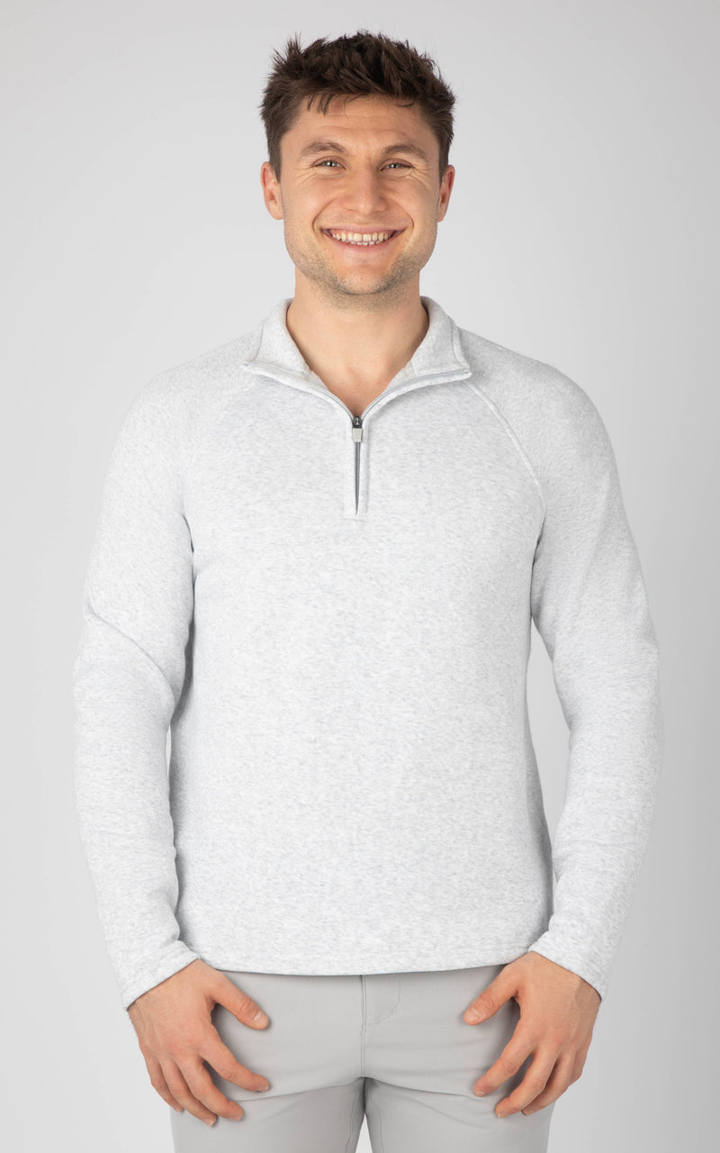 Men's Quarter Zip Sweatshirt with Raglan Sleeves: Multiple Colors