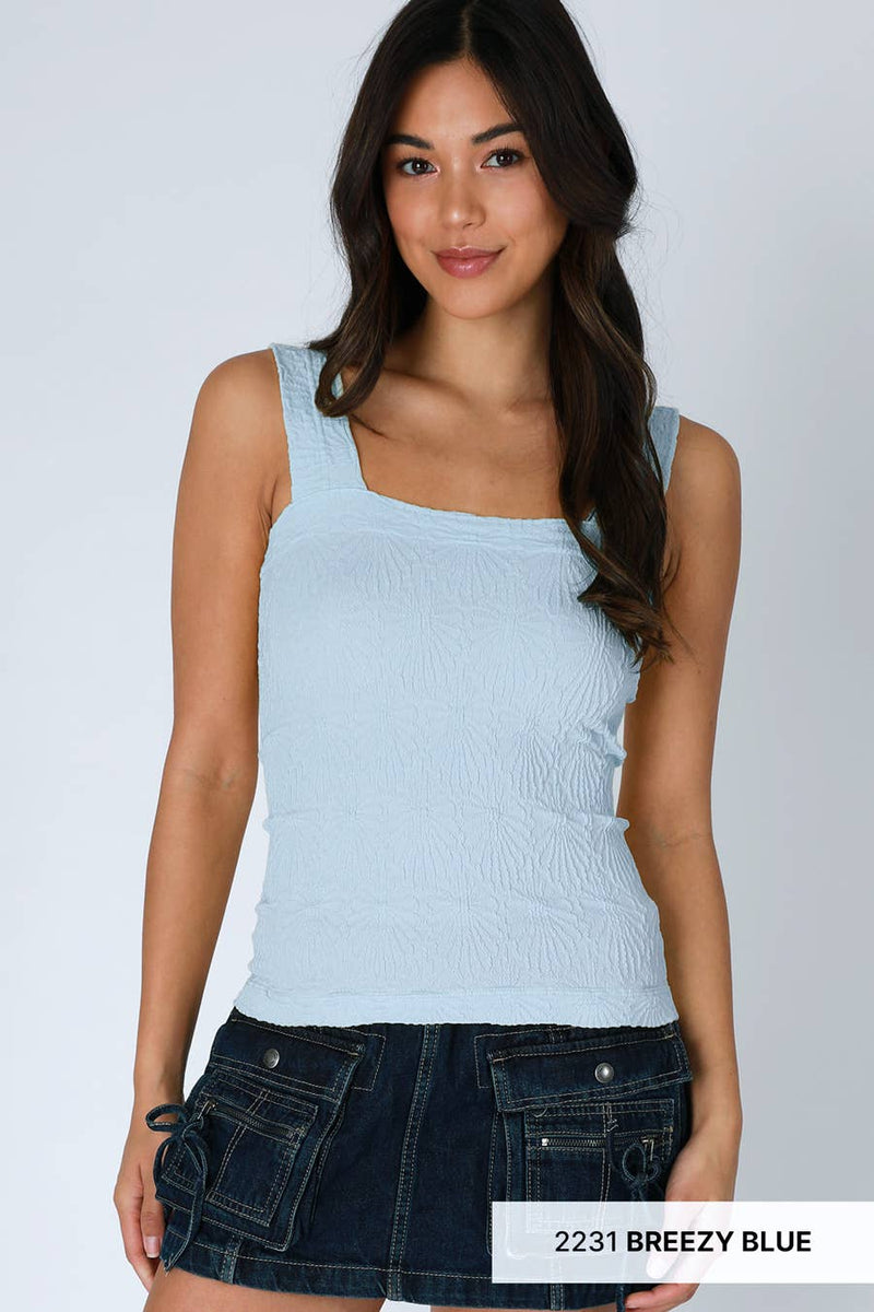 Lace Textured Square Top- Multiple