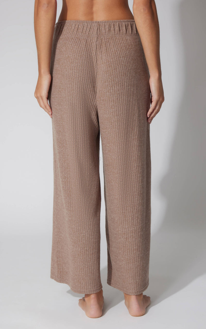 Rib Knit Wide Leg Pants