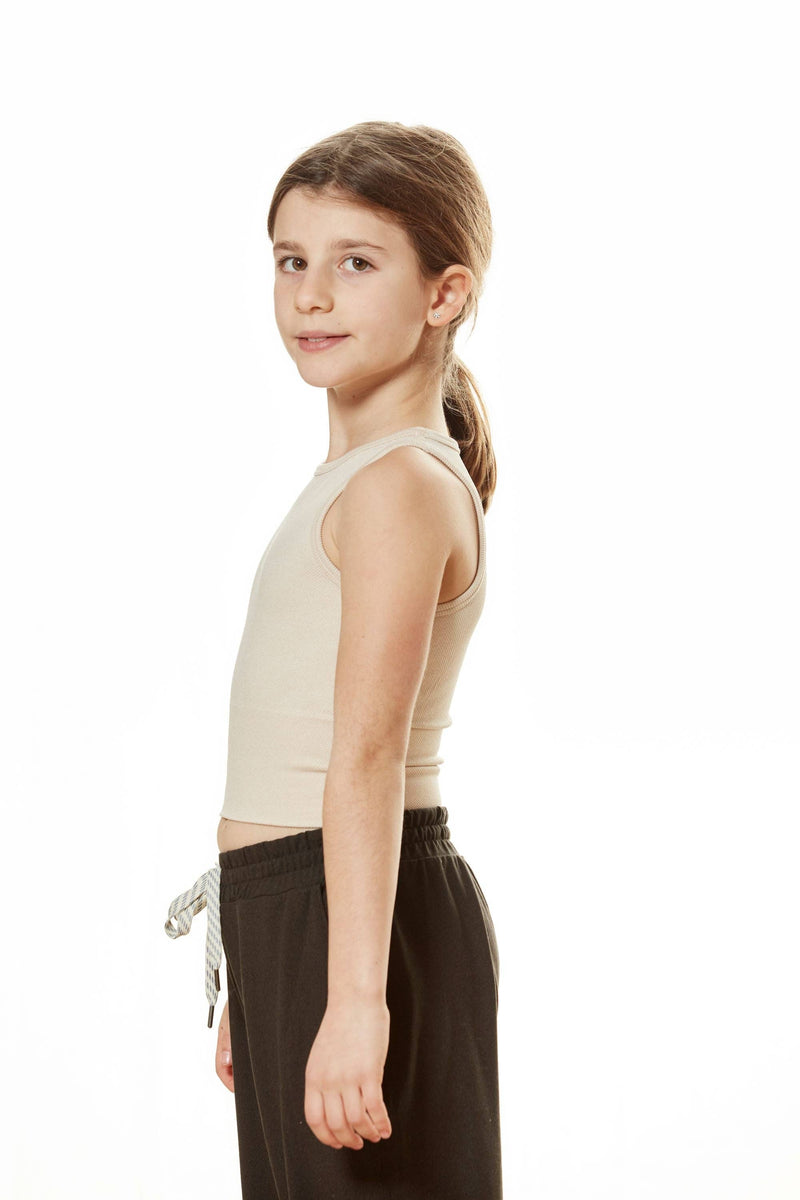 Girls Chevron Crop Top- Multiple Colors
