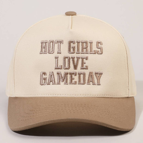 HOT GIRLS LOVE GAMEDAY Embroidery Trucker Hat