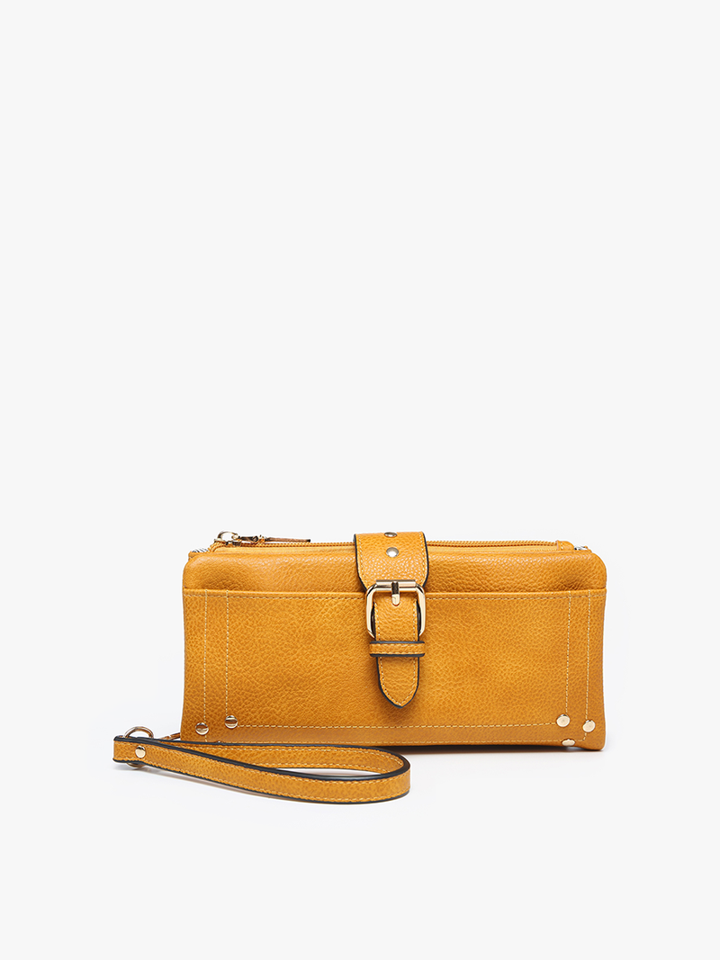 WL2230 Cadence Buckle Wallet/Clutch w/ Zip Top