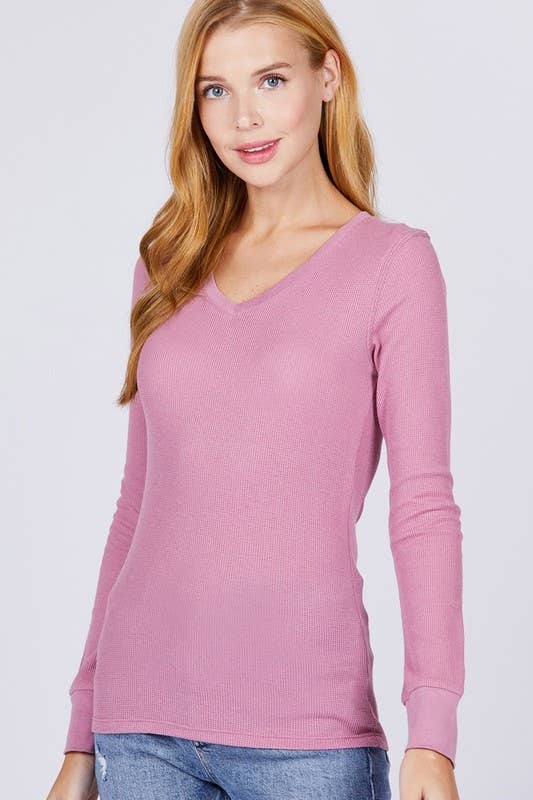 Laura Long Sleeve V-Neck Thermal