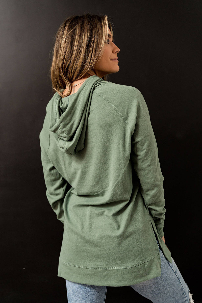 SideSlit Hoodie- Chive