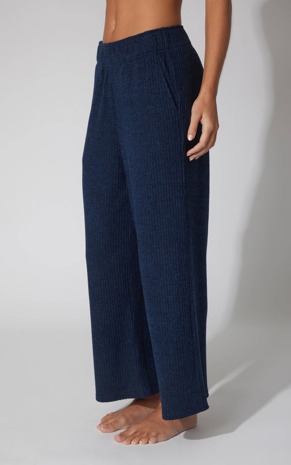 Rib Knit Wide Leg Pants