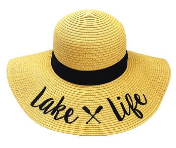 Embroidered Sun Hat -Lake Life