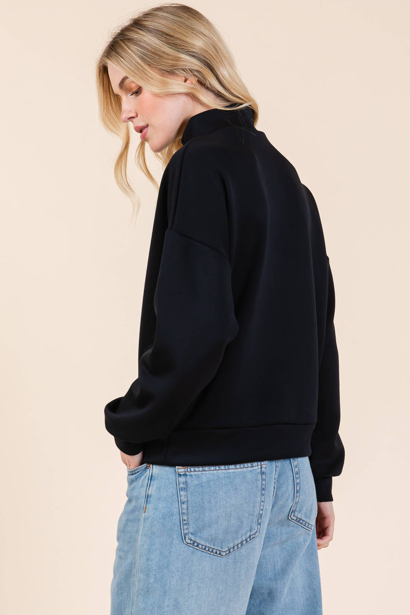 SOFT BRUSHED FLEECE QUARTER ZIP