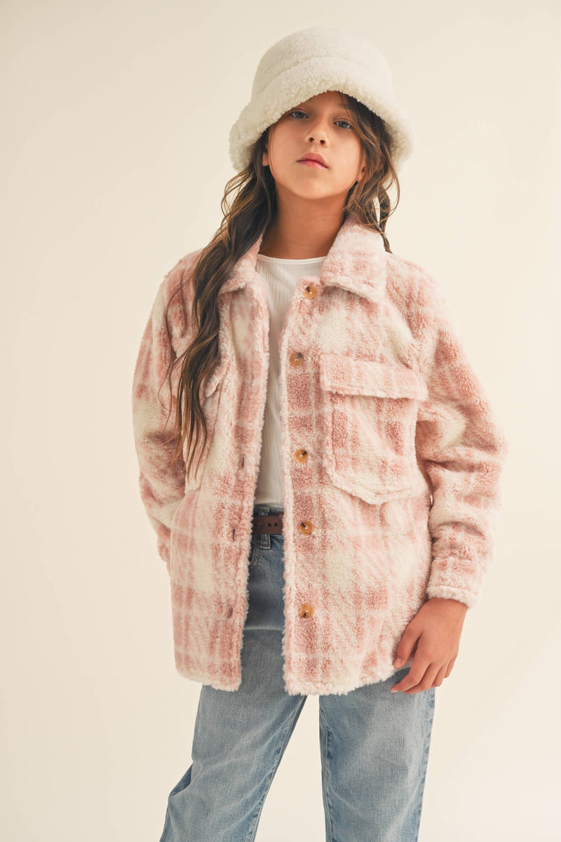 Girls Sherpa Shacket