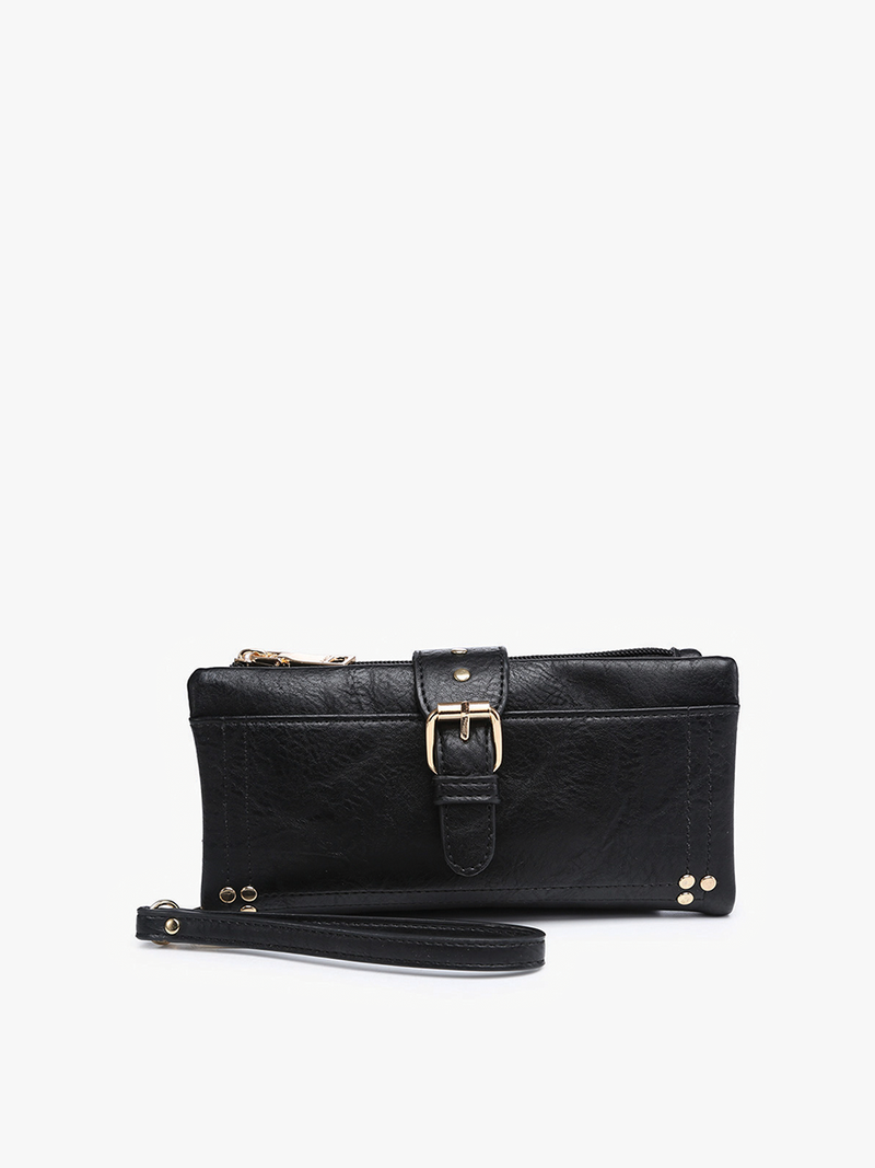 WL2230 Cadence Buckle Wallet/Clutch w/ Zip Top
