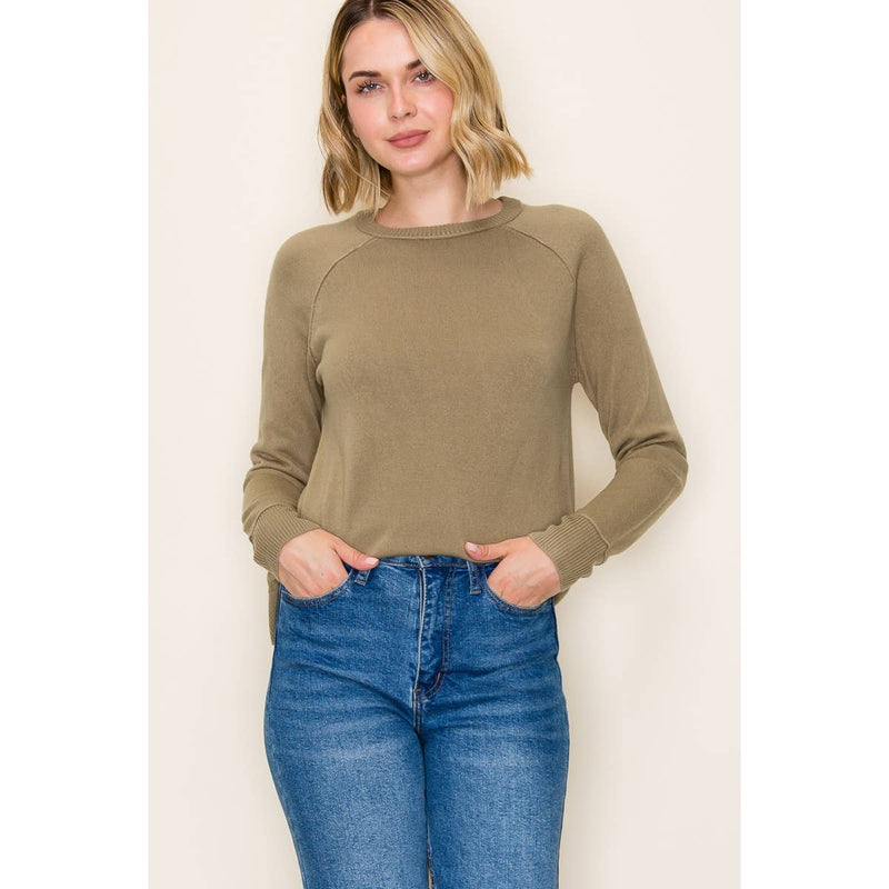 Slit Pullover Sweater