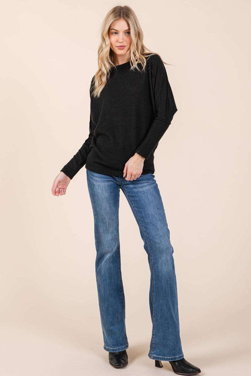 WOMEN'S ELEGANT COZY DOLMAN SWEATER