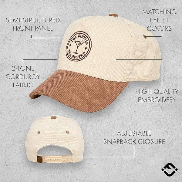 Two Tone Corduroy Hat -The Dirtier the Better - Khaki/Beige
