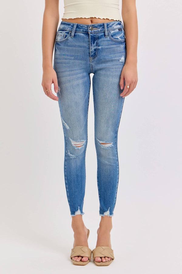 Mid Rise Crop Skinny