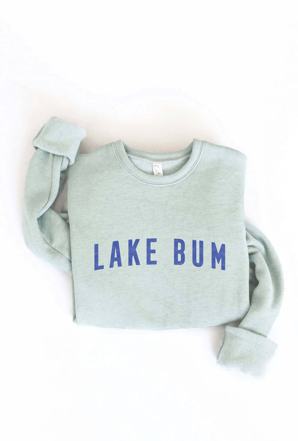 LAKE BUM Graphic Sweatshirt-Dusty Sage