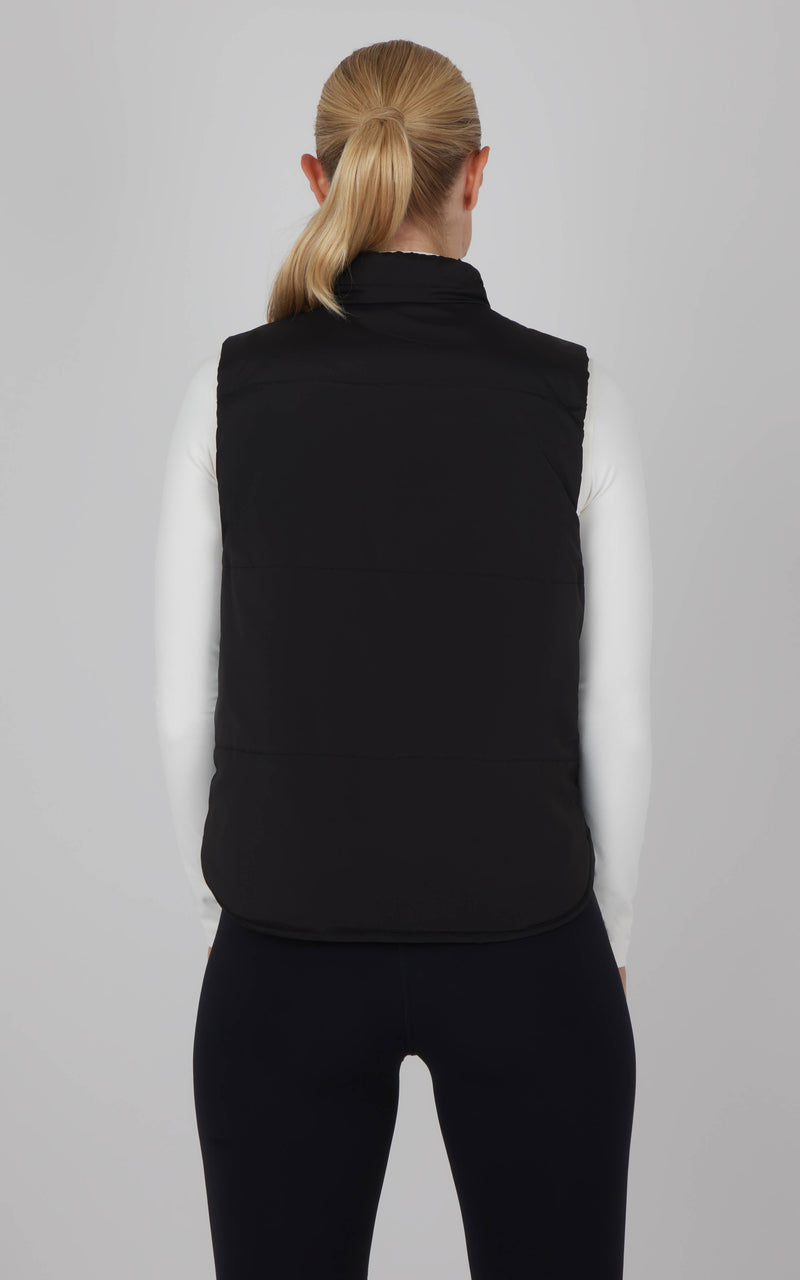 Women's Cold Weather Puffer Vest with Zipper Pockets