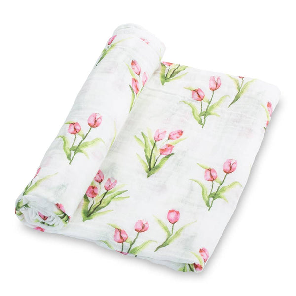 Tulip Garden Baby Swaddle Blanket