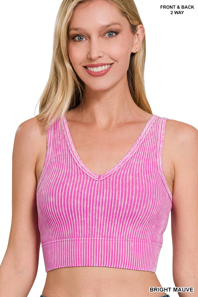 2 Way Cropped Tank: Multiple Colors