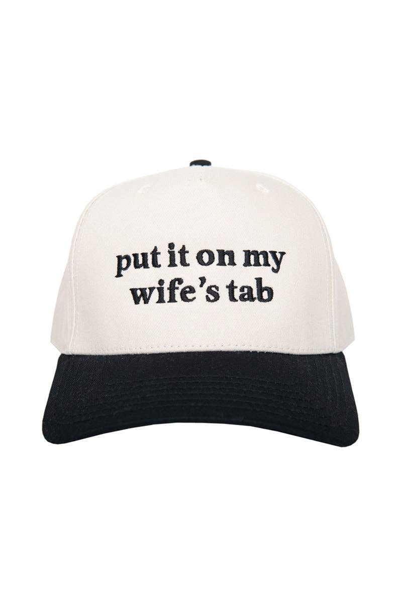 Put It On My Wife's Tab Men's Trucker Hats Vintage