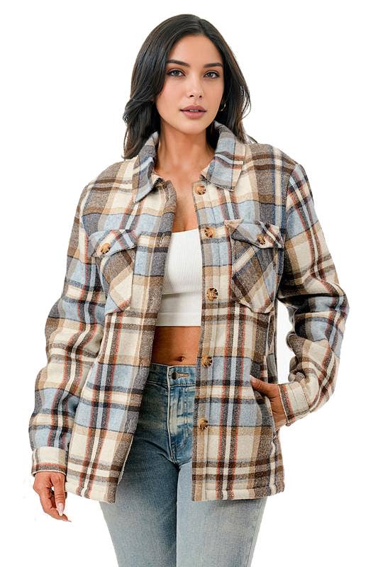 Monica Fur Lined Shacket with Pockets