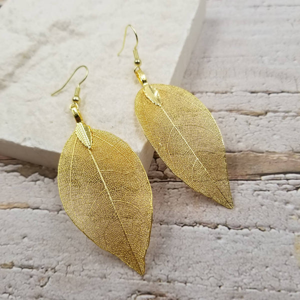Gold Leaf Earrings
