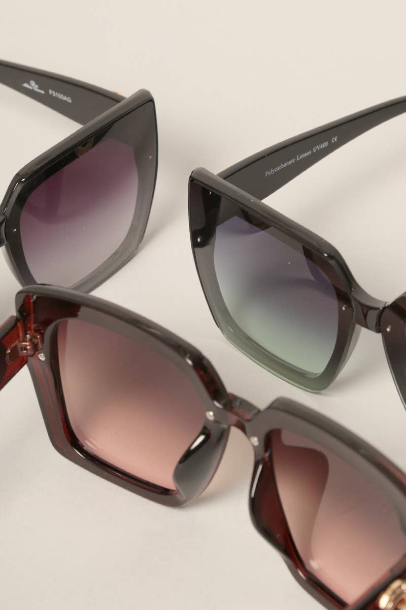 Tinted Lenses Square Sunglasses