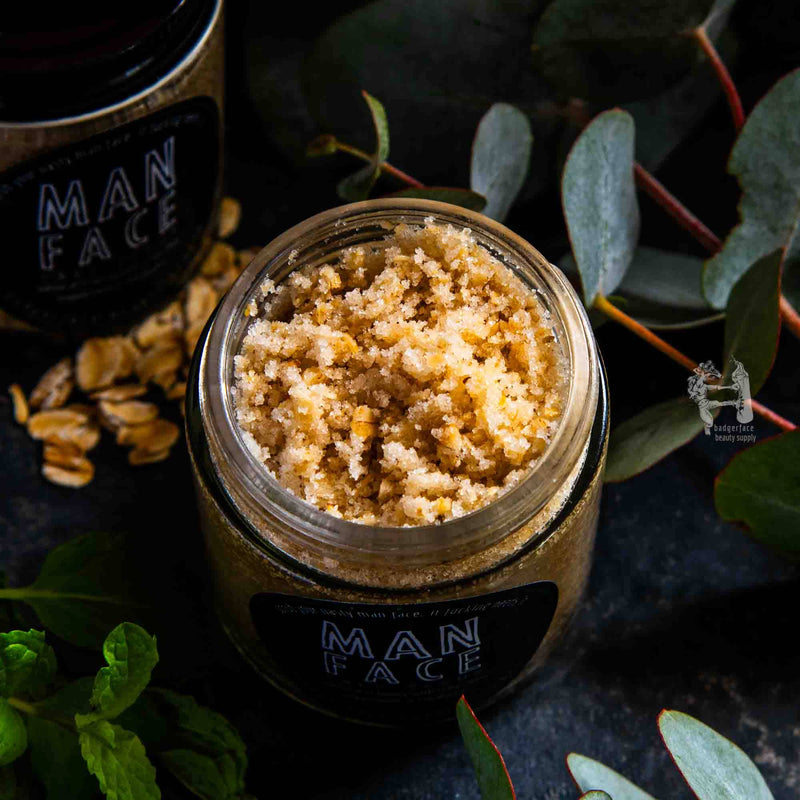 Face Scrub for Men. Eco Friendly Face Scrub. Face Care.