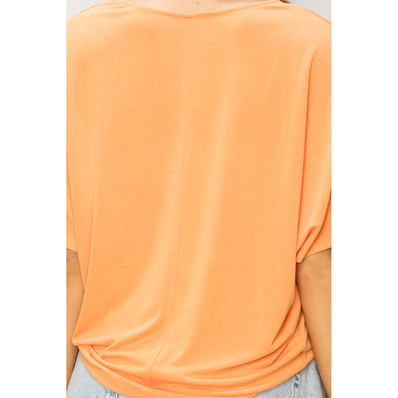 Elbow Length Dolman Sleeve Top
