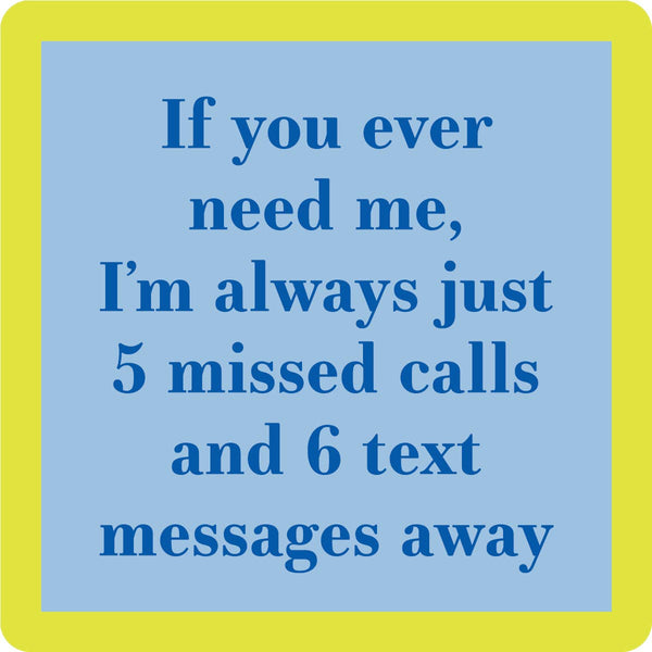 COASTER 5 Missed Calls | Funny Party Gift | Home Bar Decor