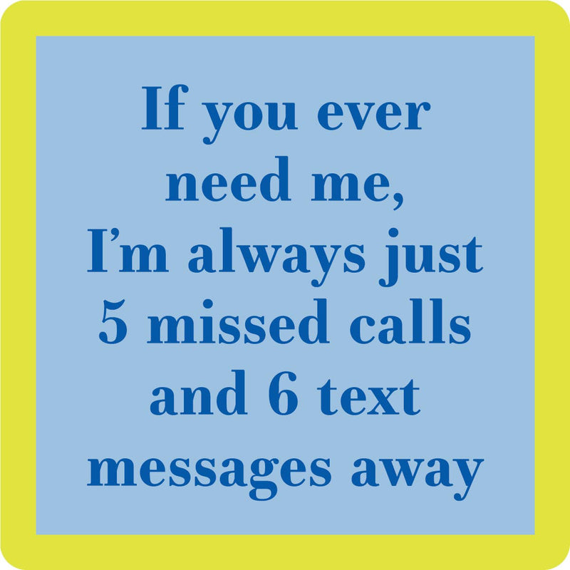COASTER 5 Missed Calls | Funny Party Gift | Home Bar Decor