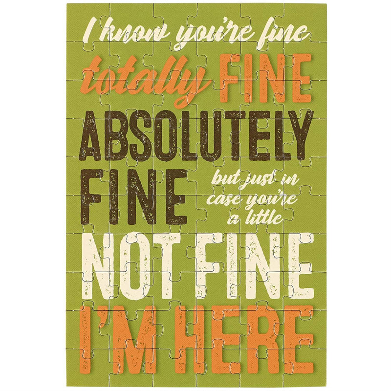You're Fine Puzzle Card