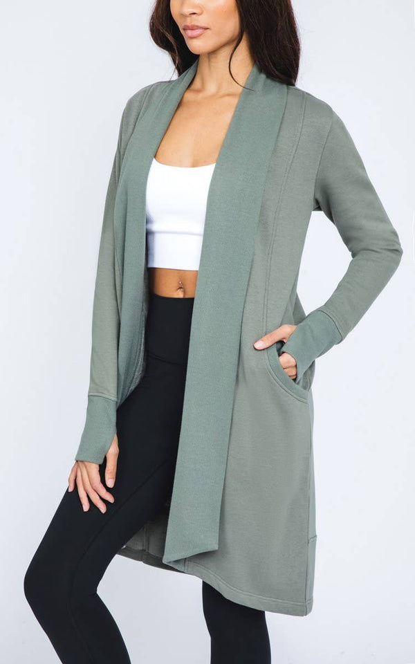 Maria Cozy Cardigan- Sage