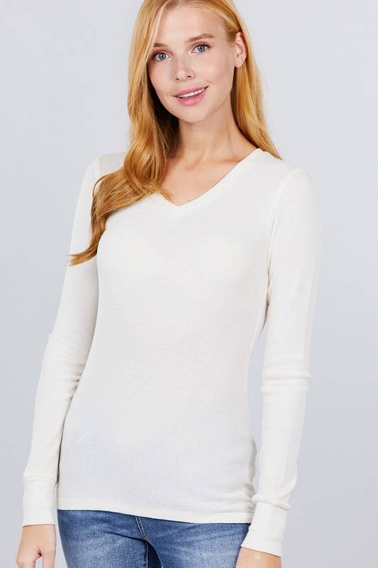 Laura Long Sleeve V-Neck Thermal